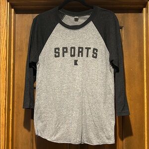 Gray and Black Sports Raglan Shirt (Minnesota)
